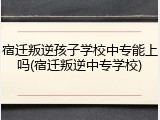 宿迁叛逆孩子学校中专能上吗(宿迁叛逆中专学校)