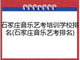 石家庄音乐艺考培训学校排名(石家庄音乐艺考排名)