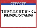 那曲班戈县农业职高学校如何报名(班戈农高报名)