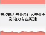 技校电力专业是什么专业类别(电力专业类别)
