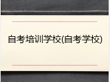 自考培训学校(自考学校)
