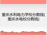 重庆水利电力学校分数线(重庆水电校分数线)