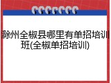 滁州全椒县哪里有单招培训班(全椒单招培训)