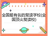 全国最有名的复读学校(全国顶尖复读校)