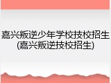 嘉兴叛逆少年学校技校招生(嘉兴叛逆技校招生)