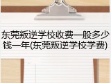 东莞叛逆学校收费一般多少钱一年(东莞叛逆学校学费)