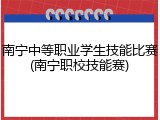 南宁中等职业学生技能比赛(南宁职校技能赛)