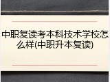 中职复读考本科技术学校怎么样(中职升本复读)