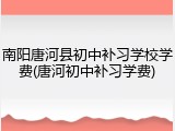 南阳唐河县初中补习学校学费(唐河初中补习学费)