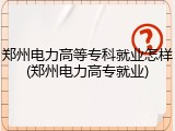 郑州电力高等专科就业怎样(郑州电力高专就业)
