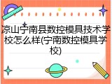 凉山宁南县数控模具技术学校怎么样(宁南数控模具学校)