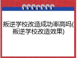 叛逆学校改造成功率高吗(叛逆学校改造效果)