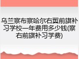 乌兰察布察哈尔右翼前旗补习学校一年费用多少钱(察右前旗补习学费)