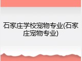 石家庄学校宠物专业(石家庄宠物专业)