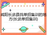 咸阳长武县找单招集训的地方(长武单招集训)