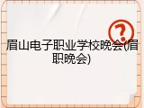 眉山电子职业学校晚会(眉职晚会)