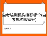 自考培训机构推荐哪个(自考机构哪家好)