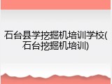 石台县学挖掘机培训学校(石台挖掘机培训)