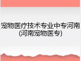 宠物医疗技术专业中专河南(河南宠物医专)