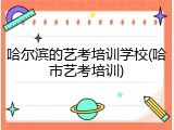 哈尔滨的艺考培训学校(哈市艺考培训)