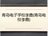 青岛电子学校李鑫(青岛电校李鑫)