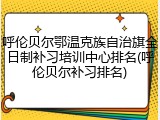 呼伦贝尔鄂温克族自治旗全日制补习培训中心排名(呼伦贝尔补习排名)