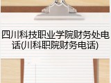 四川科技职业学院财务处电话(川科职院财务电话)