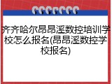 齐齐哈尔昂昂溪数控培训学校怎么报名(昂昂溪数控学校报名)