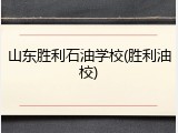 山东胜利石油学校(胜利油校)
