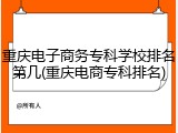 重庆电子商务专科学校排名第几(重庆电商专科排名)
