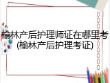 榆林产后护理师证在哪里考(榆林产后护理考证)