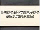 重庆商务职业学院电子商务系院长(电商系主任)