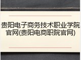 贵阳电子商务技术职业学院官网(贵阳电商职院官网)