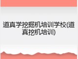 道真学挖掘机培训学校(道真挖机培训)