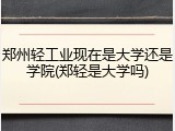 郑州轻工业现在是大学还是学院(郑轻是大学吗)