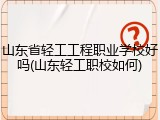山东省轻工工程职业学校好吗(山东轻工职校如何)