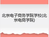 北京电子商务学院学校(北京电商学院)