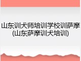 山东训犬师培训学校训萨摩(山东萨摩训犬培训)