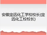 安徽定远化工学校校长(定远化工校校长)