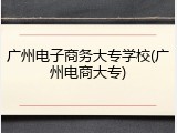 广州电子商务大专学校(广州电商大专)