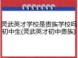 灵武英才学校是贵族学校吗初中生(灵武英才初中贵族)