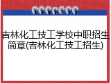 吉林化工技工学校中职招生简章(吉林化工技工招生)
