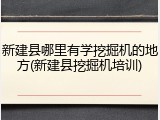 新建县哪里有学挖掘机的地方(新建县挖掘机培训)
