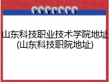 山东科技职业技术学院地址(山东科技职院地址)