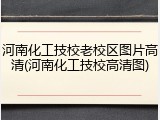 河南化工技校老校区图片高清(河南化工技校高清图)