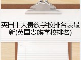 英国十大贵族学校排名表最新(英国贵族学校排名)