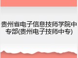 贵州省电子信息技师学院中专部(贵州电子技师中专)