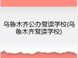 乌鲁木齐公办复读学校(乌鲁木齐复读学校)