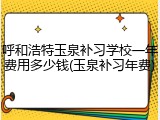 呼和浩特玉泉补习学校一年费用多少钱(玉泉补习年费)