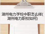 湖州电力学校中职怎么样(湖州电力职校如何)
